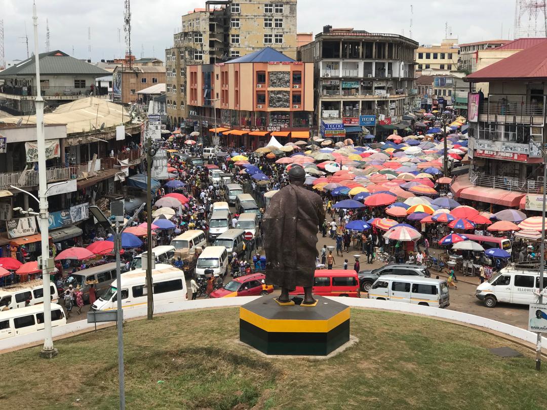View from Kejetia, Kumasi by travelghanawithbwo.com